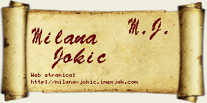 Milana Jokić vizit kartica